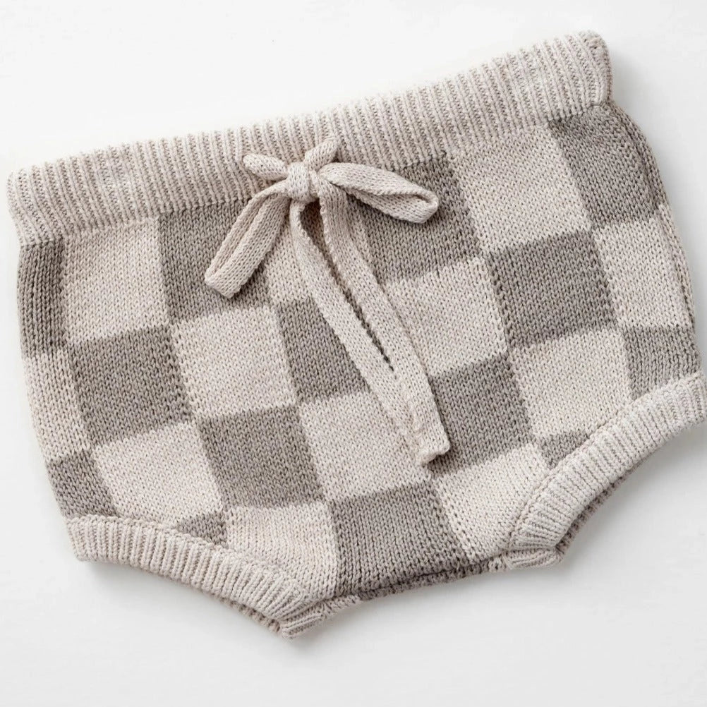 Checkered Knit Bloomers