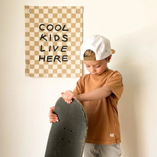 Cool Kids Live Here Canvas Banner